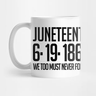 Juneteenth 6-19-1865 We Too Must Never Forget Mug